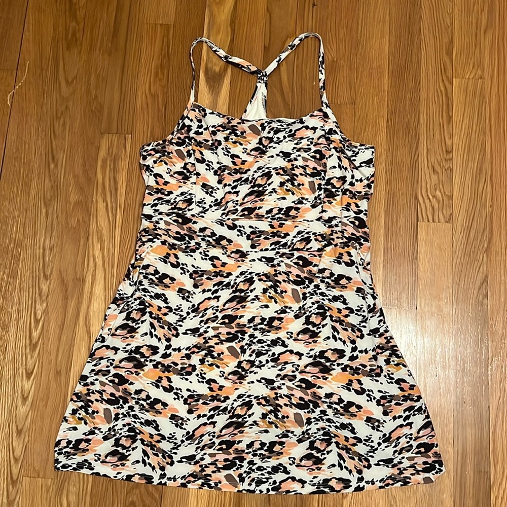 CALIA by Carrie Underwood Cream and Black Sundress Sleeveless Mini
